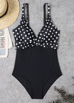 Slimming Color Matching One-piece Swimsuit