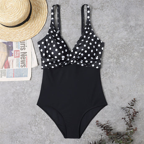 Slimming Color Matching One-piece Swimsuit