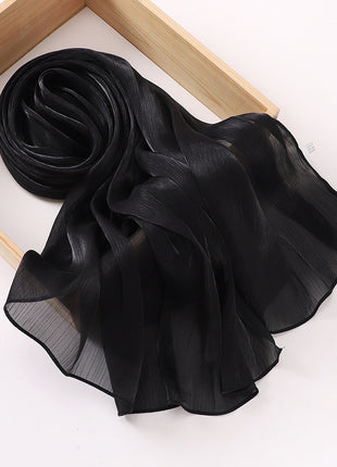 Breathable Cool Island Satin Smooth Silk Toe Scarf