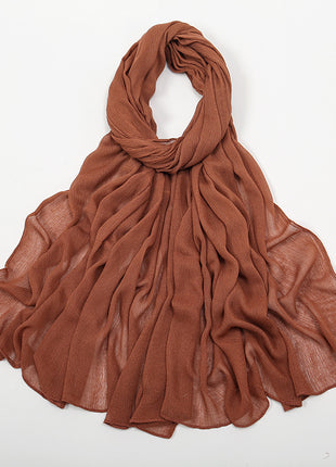 Curling Rayon Wrinkle Scarf Women's Simple Toe Cap