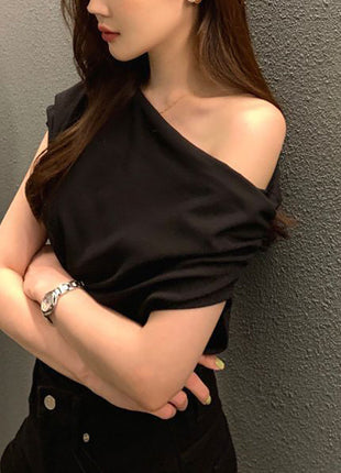 Summer Niche Irregular Shoulder Design