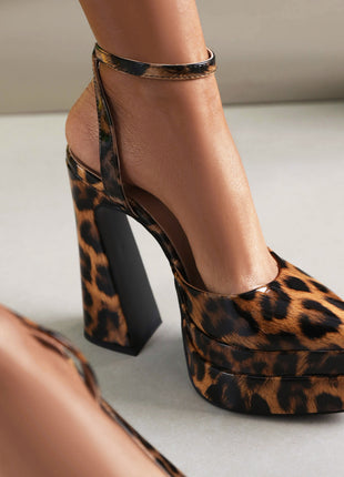 Leopard Pointed High Heels