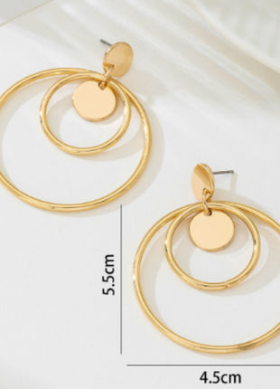 Multi-Layer Circular Earrings, New Fashionable And Trendy
