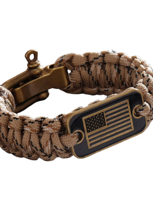 Zinc Alloy Paracord Bracelet