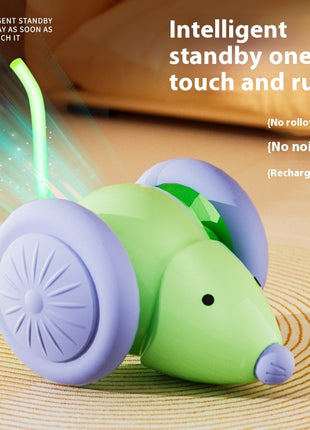 Electric Interactive Automatic Teaser Mouse with Intelligent Obstacle Avoidance Pet Toys