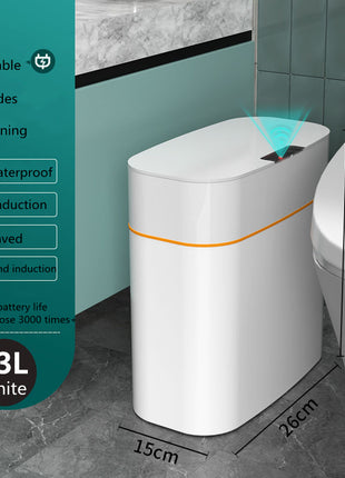 13L / 16L Smart Trash Can IPX5 Waterproof, Waved, Kick & Knee Induction with Lid