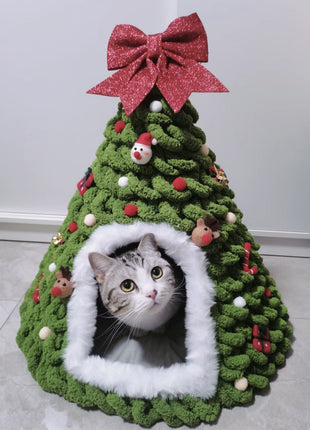 Enclosed Indoor Pet Nest DIY Christmas Tent Style