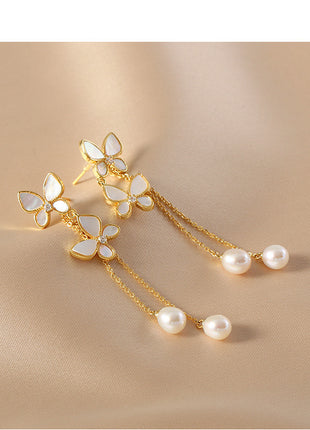 Exquisite Butterfly Long Tassel Earrings