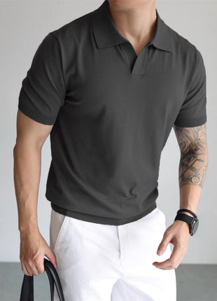 Summer Men's Cool Loose Lapels T-shirt