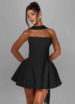 Tube Top with Back Zipper Short Dress