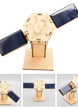 Diy Technology Small Production Stem Experimental Teaching Aids Space Model Artificial Satellite Educational Toys Solar Power Toy Kit Science