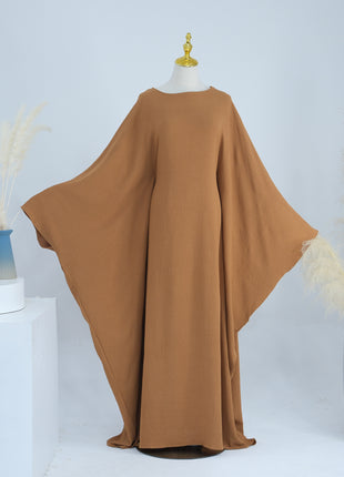 Waist-tight Batwing Sleeve Abaya