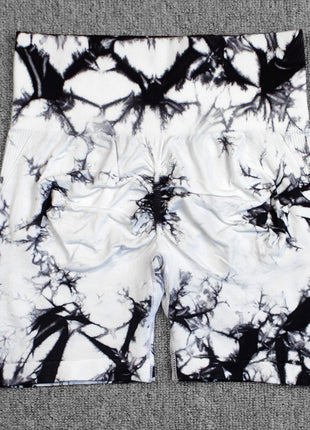 Tie-dye Quick-drying High-waisted Hip-lifting Short