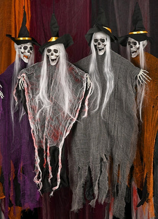 Halloween Skull Hanging Ghost White Hair Band