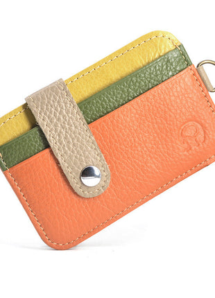 Cowhide Leather Multi-Card Wallet