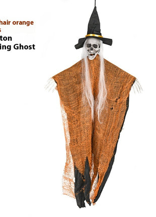Halloween Skull Hanging Ghost White Hair Band