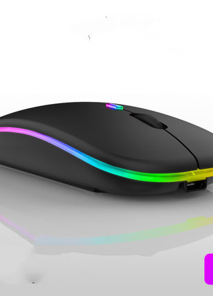 Ultra-thin Wireless Colorful Luminous Charging Mouse