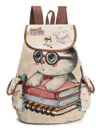LOVELY CAT DRAWSTRING BACKPACK