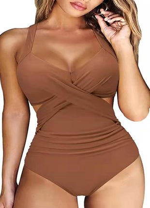 Cross Midriff Outfit Sexy Swimsuit