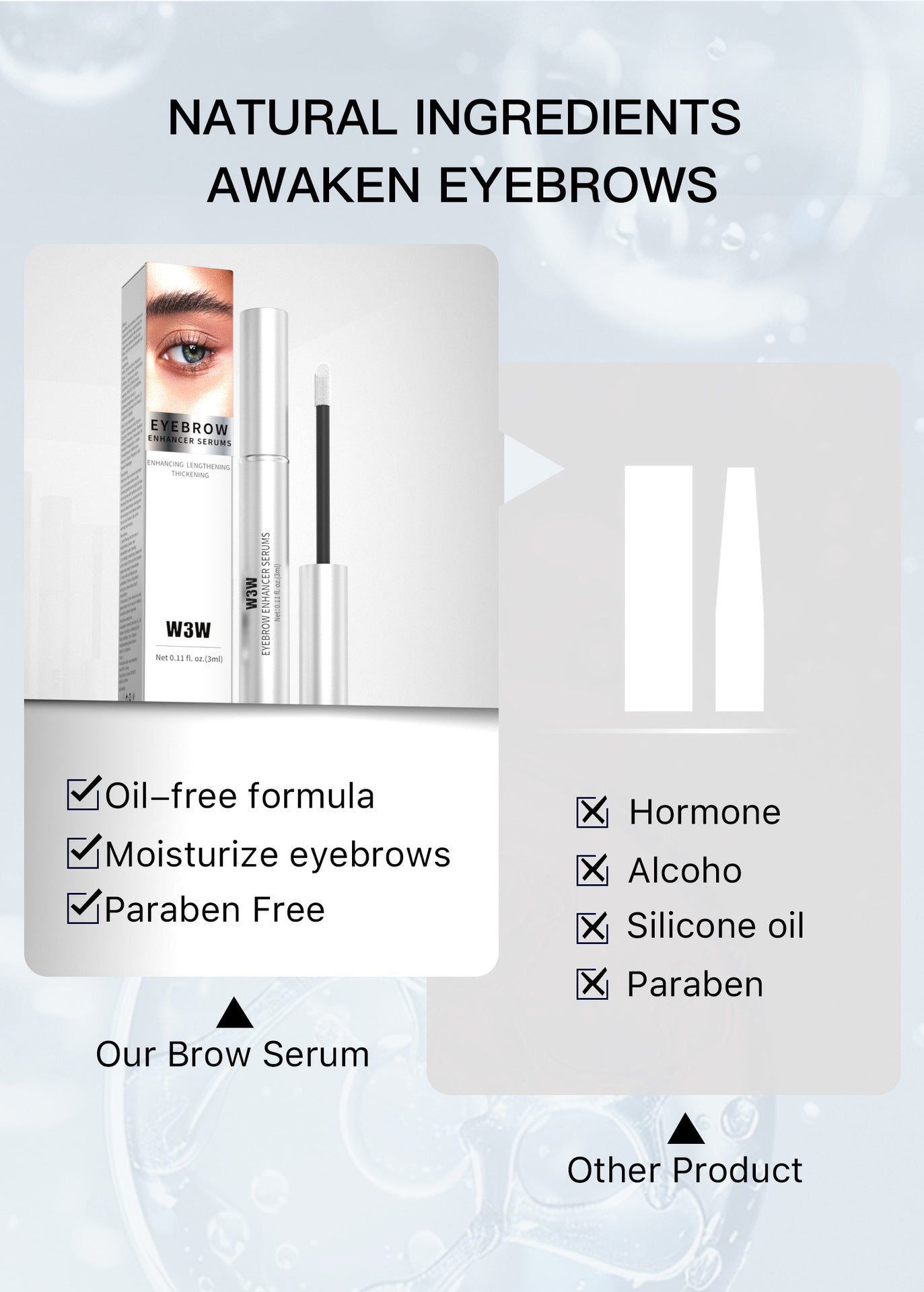 W3W Eyebrow Enhancer Serum Growth With Advanced Formula