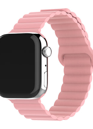 Two-color Silicone Magnetic Back Ring Buckle Band Applicable with Apple watch