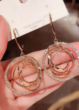 Rounds Amphibole Zircon Earrings