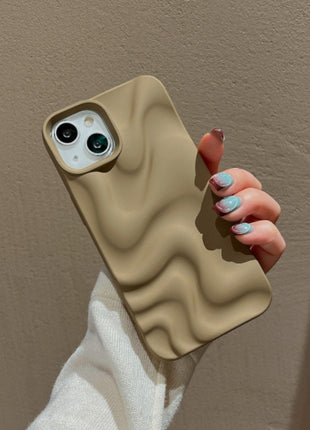 iPhone 14/15/16 Pleated Water Drop-resistant Soft-Shell Case