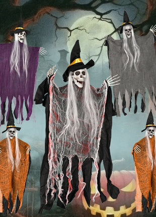 Halloween Skull Hanging Ghost White Hair Band