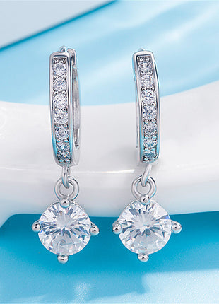 Copper Zircon Earrings