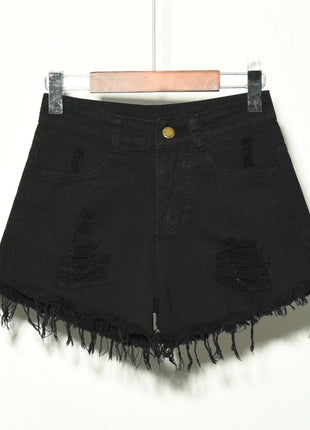 Women's Irregular Denim Shorts