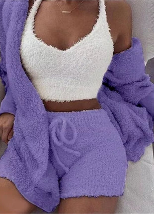 3 Pieces Soft & Warm Pyjamas Set