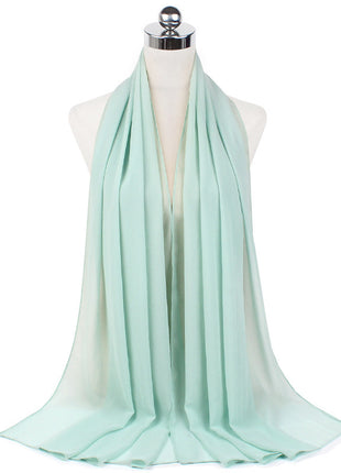 70x180 cm Monochrome Pearl Chiffon Hijab Scarf