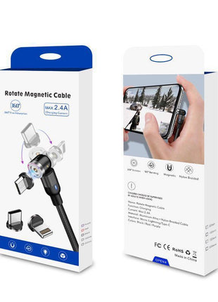 Magnetic Charging Cable Rotating 540 Degree