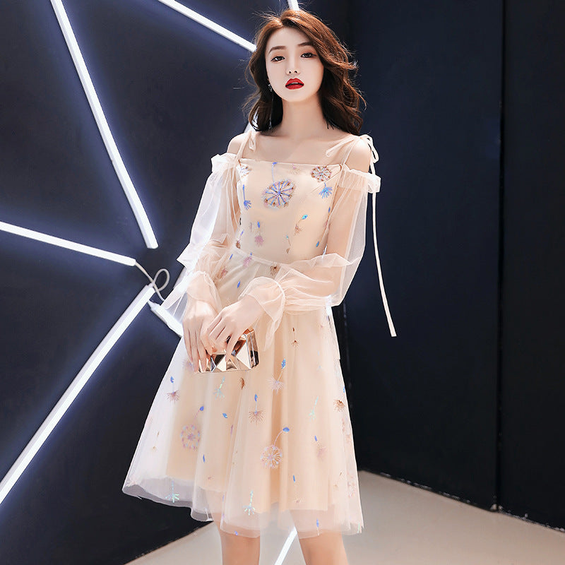 Banquet Evening Short Suspender Chair Dress