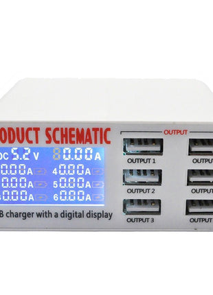 Multi-Port Mobile Phone Charger Lcd Display