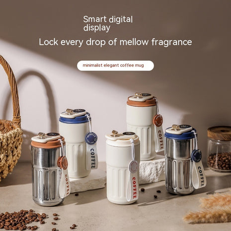 Smart Digital Thermal Bottle – Stainless Steel Insulated Coffee Mug (450ml)