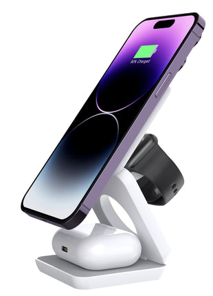 Folding Three-in-one Wireless Charger Portable Magnetic Suction
