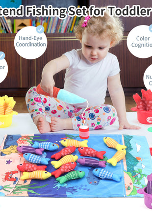 Baby Fishing Toys Three-dimensional Fabric Crawling Early Education Enlightenment