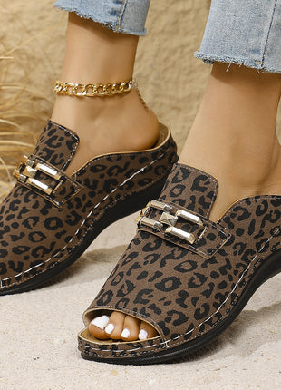 Wedge Platform Slippers Cool Beach Snakes