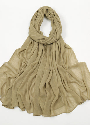 Curling Rayon Wrinkle Scarf Women's Simple Toe Cap