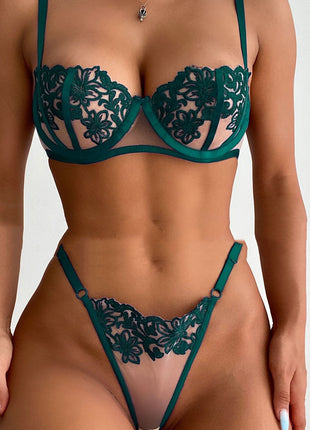 Dark Green Bra Steel Support Set