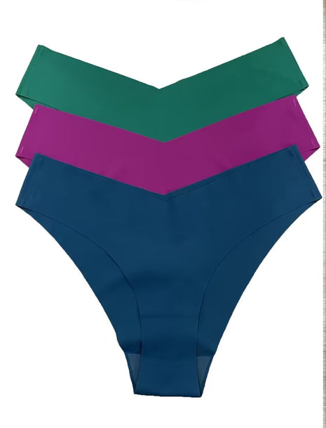 Seamless Ice Silk Underwear Cotton Crotch Set of 3, 4 or 7