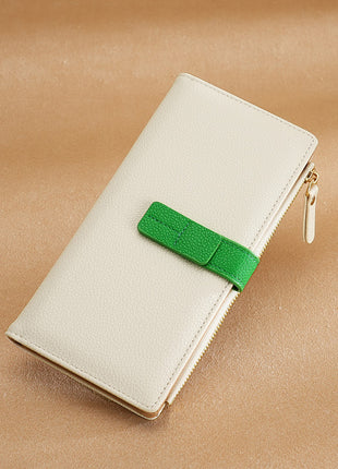 Long Multiple Card Slots Zipper Bag Buckle Korean Style High Sense Wallet