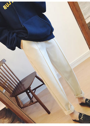 Plus Size Straight Tapered Casual Pants