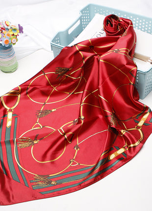 High-end Versatile Vintage Printed Workplace Scarf