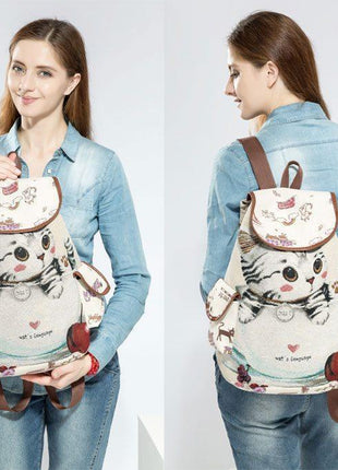 LOVELY CAT DRAWSTRING BACKPACK