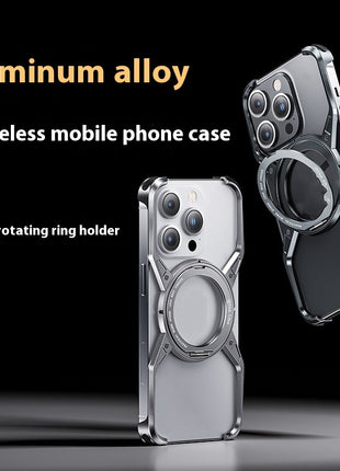 iPhone 13/14/15 Anti-fall Heat Dissipation Metal Phone Case Mechanical Arm Protective Shell