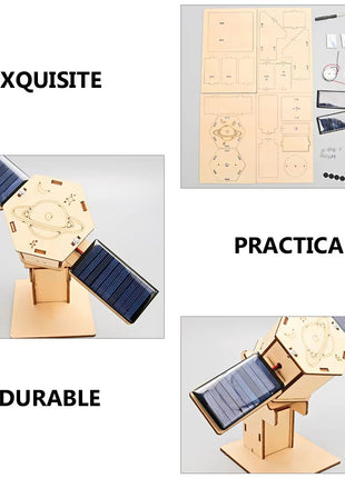 Diy Technology Small Production Stem Experimental Teaching Aids Space Model Artificial Satellite Educational Toys Solar Power Toy Kit Science