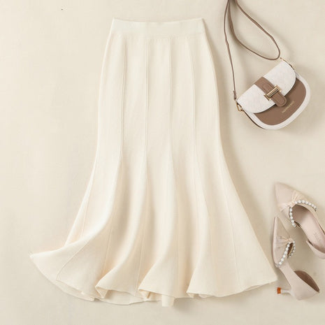 Fishtail Mid-length Autumn and Winter High Waist Skirt