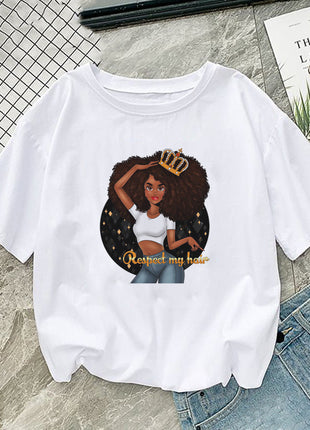 African girl short sleeve T-shirt